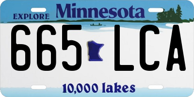 MN license plate 665LCA
