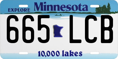 MN license plate 665LCB