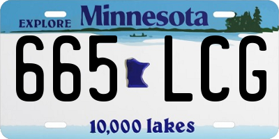 MN license plate 665LCG