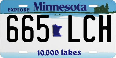 MN license plate 665LCH