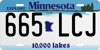 MN license plate 665LCJ