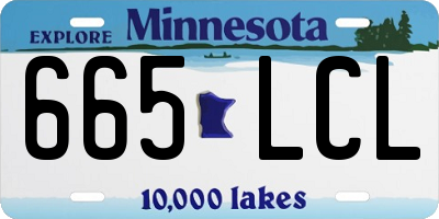 MN license plate 665LCL