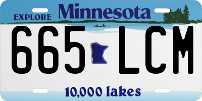 MN license plate 665LCM