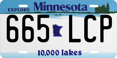MN license plate 665LCP