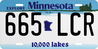 MN license plate 665LCR