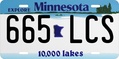 MN license plate 665LCS