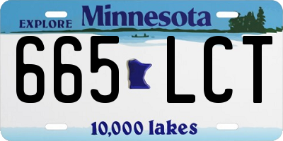 MN license plate 665LCT