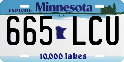 MN license plate 665LCU