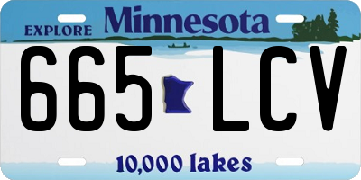 MN license plate 665LCV