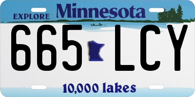 MN license plate 665LCY