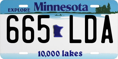 MN license plate 665LDA