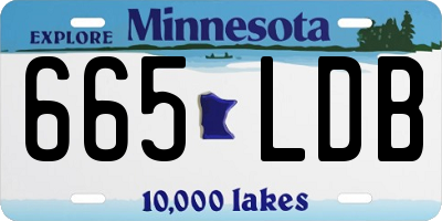 MN license plate 665LDB