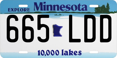 MN license plate 665LDD