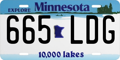 MN license plate 665LDG