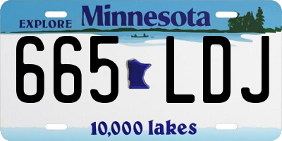 MN license plate 665LDJ