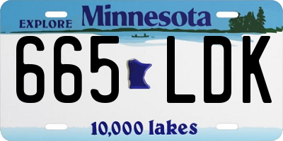 MN license plate 665LDK