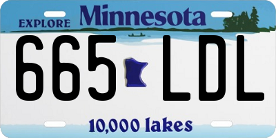 MN license plate 665LDL