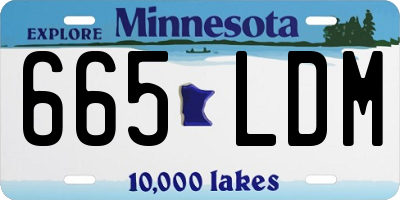 MN license plate 665LDM