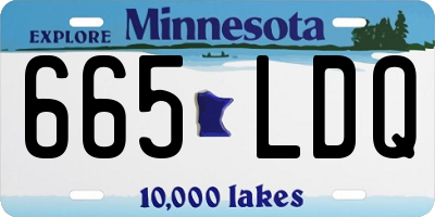MN license plate 665LDQ