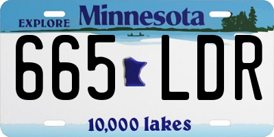 MN license plate 665LDR