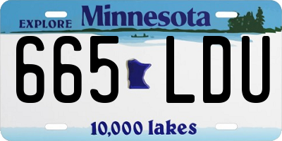 MN license plate 665LDU