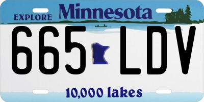 MN license plate 665LDV