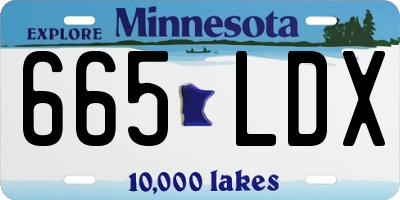 MN license plate 665LDX