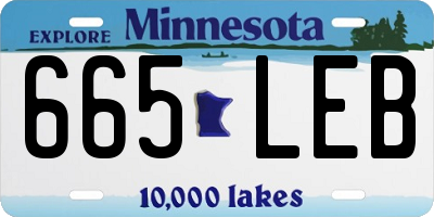 MN license plate 665LEB