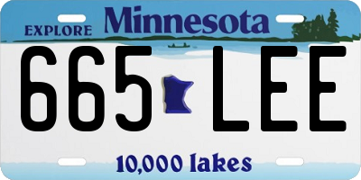 MN license plate 665LEE