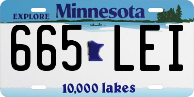 MN license plate 665LEI