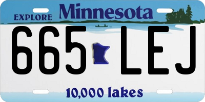 MN license plate 665LEJ