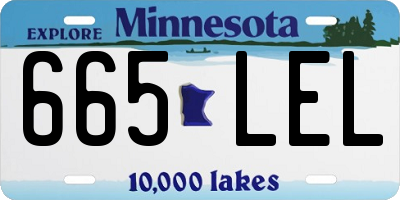 MN license plate 665LEL