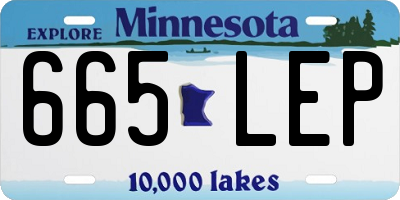 MN license plate 665LEP