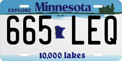 MN license plate 665LEQ