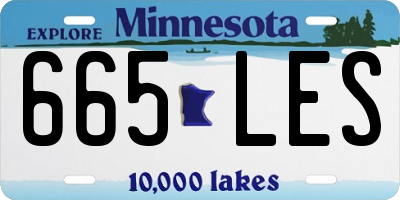 MN license plate 665LES