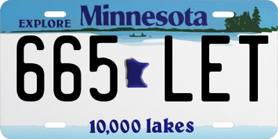 MN license plate 665LET
