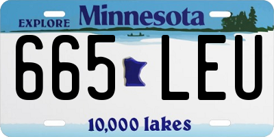 MN license plate 665LEU