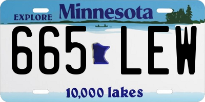 MN license plate 665LEW