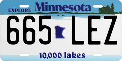 MN license plate 665LEZ