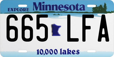 MN license plate 665LFA