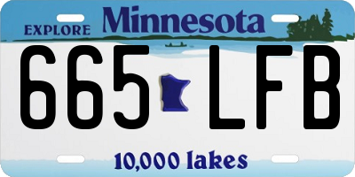 MN license plate 665LFB