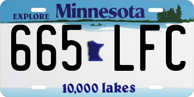 MN license plate 665LFC