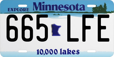 MN license plate 665LFE