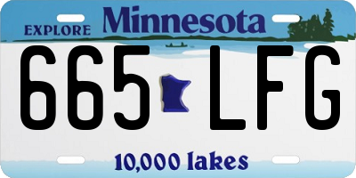 MN license plate 665LFG