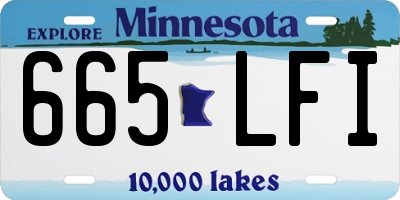 MN license plate 665LFI