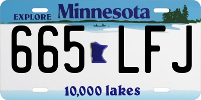 MN license plate 665LFJ
