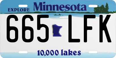 MN license plate 665LFK