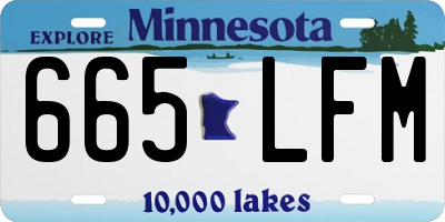 MN license plate 665LFM
