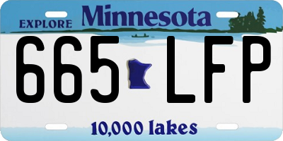 MN license plate 665LFP