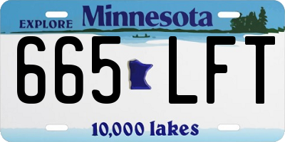 MN license plate 665LFT